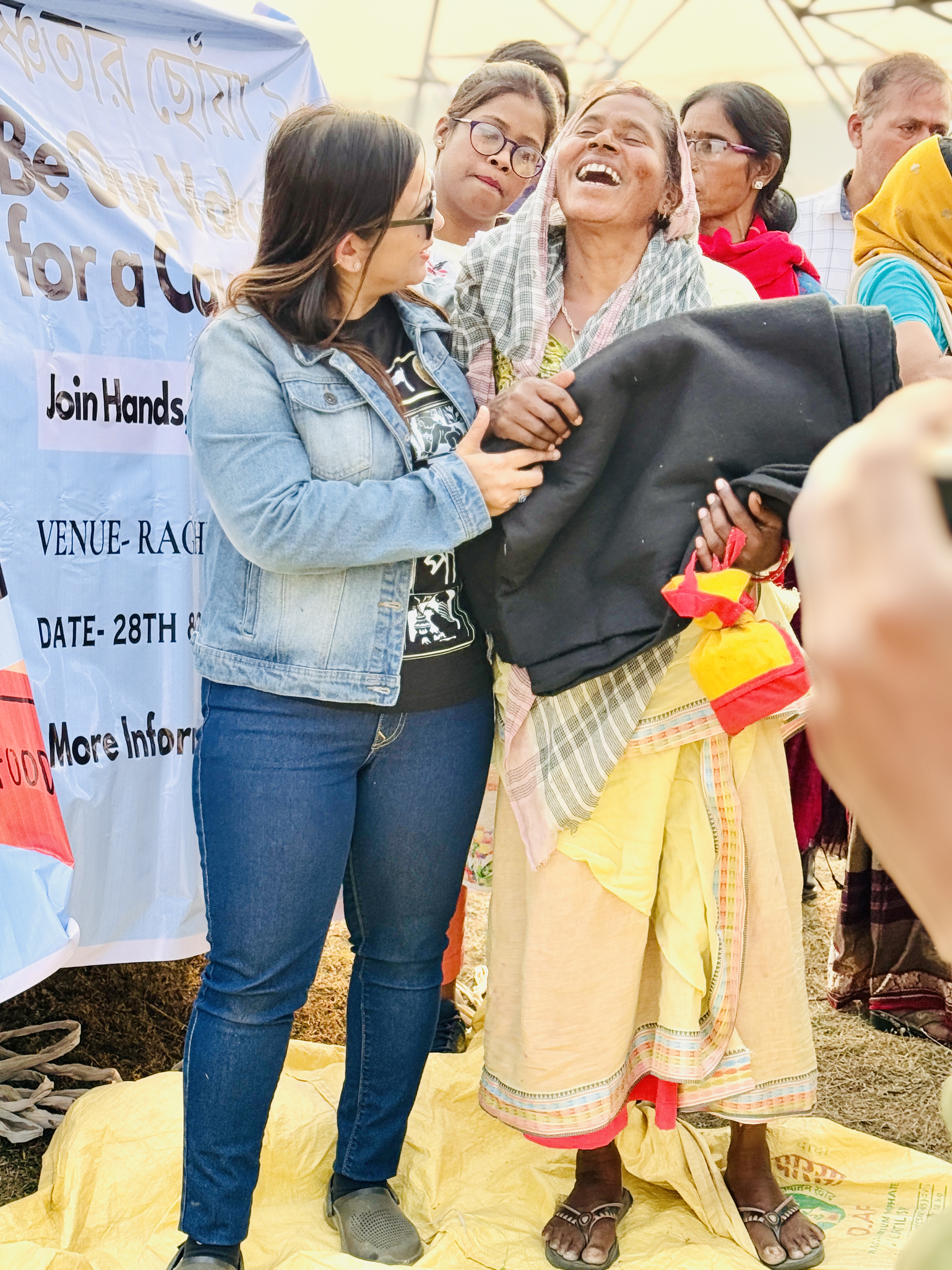 Porshi volunteers with the community